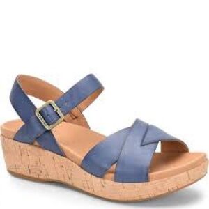 Myrna 2.0 Wedge Sandals by Kork-Ease Size 9 Blue Leather